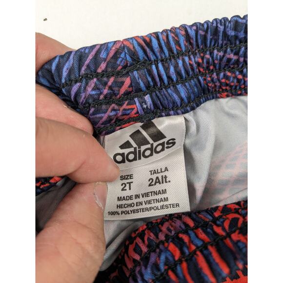 Adidas Blue/Orange Athletic Shorts - Picture 2 of 3